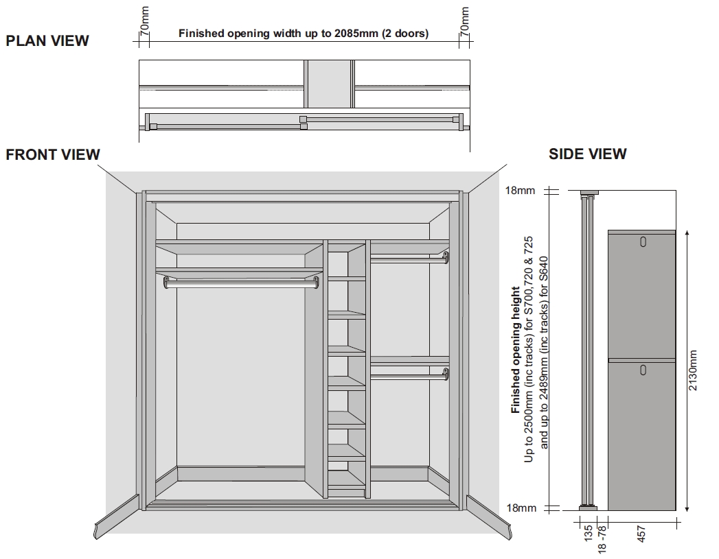 What Are Standard Sizes For Sliding Closet Doors