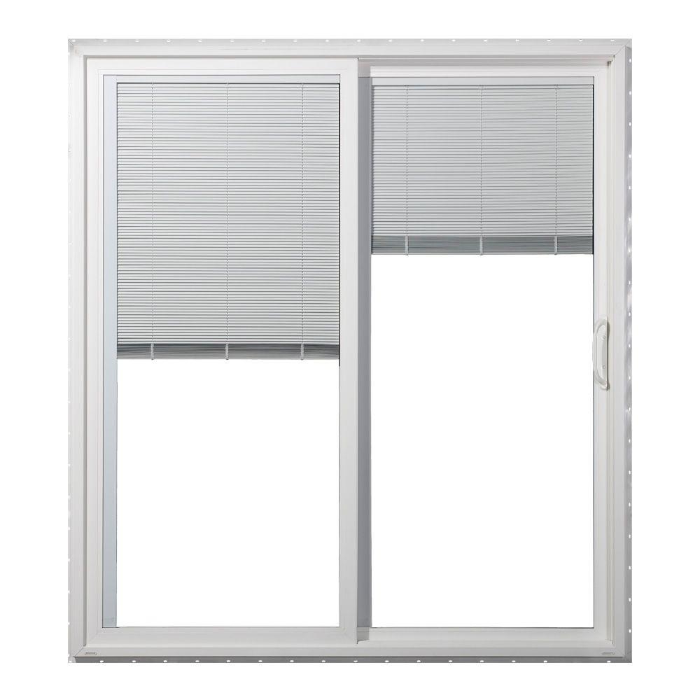 Mini Blinds Inside Sliding Glass Doorsjeld wen 60 in x 80 in v 4500 series white right hand vinyl