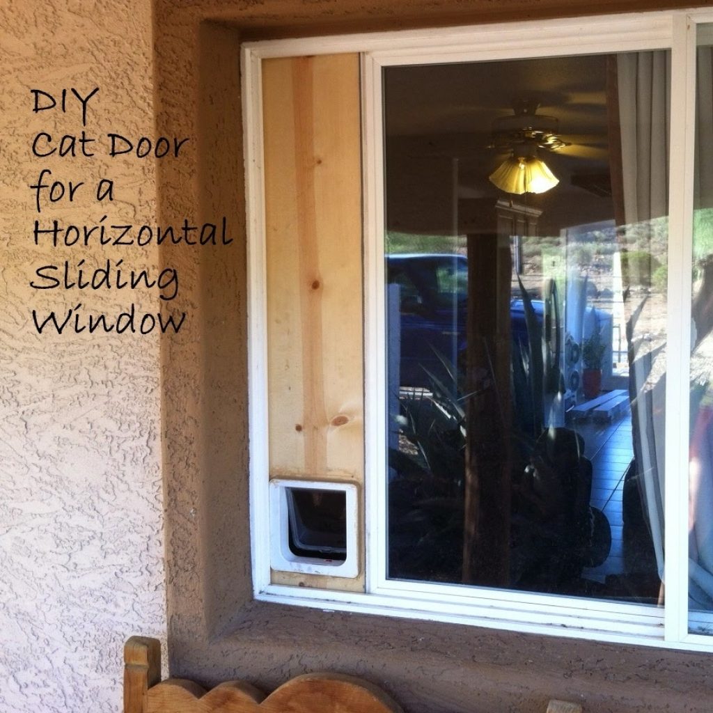 Side Sliding Window Cat Doordown to earth diy cat door horizontal sliding window