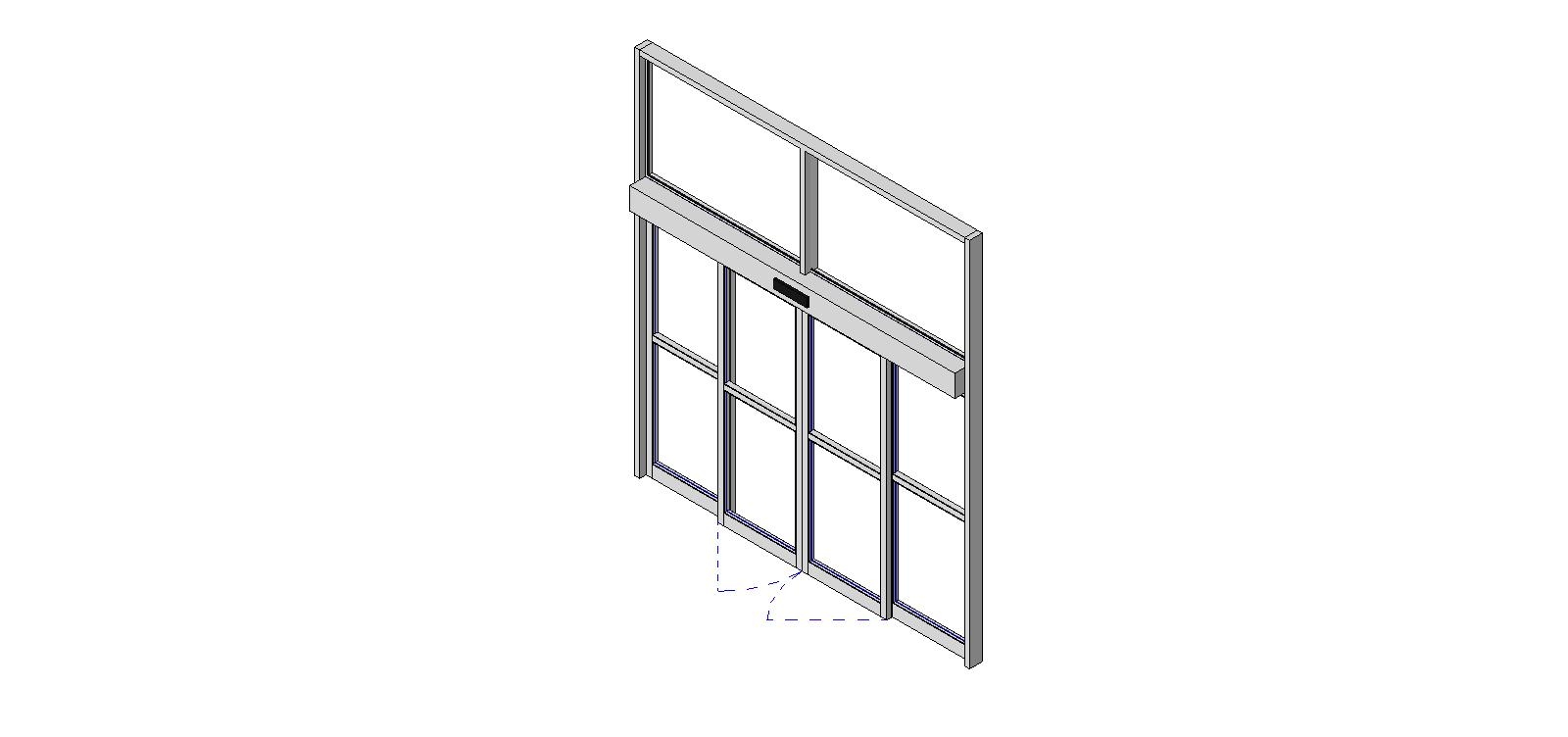 Sliding Door Curtain Panel Revit1600 X 752