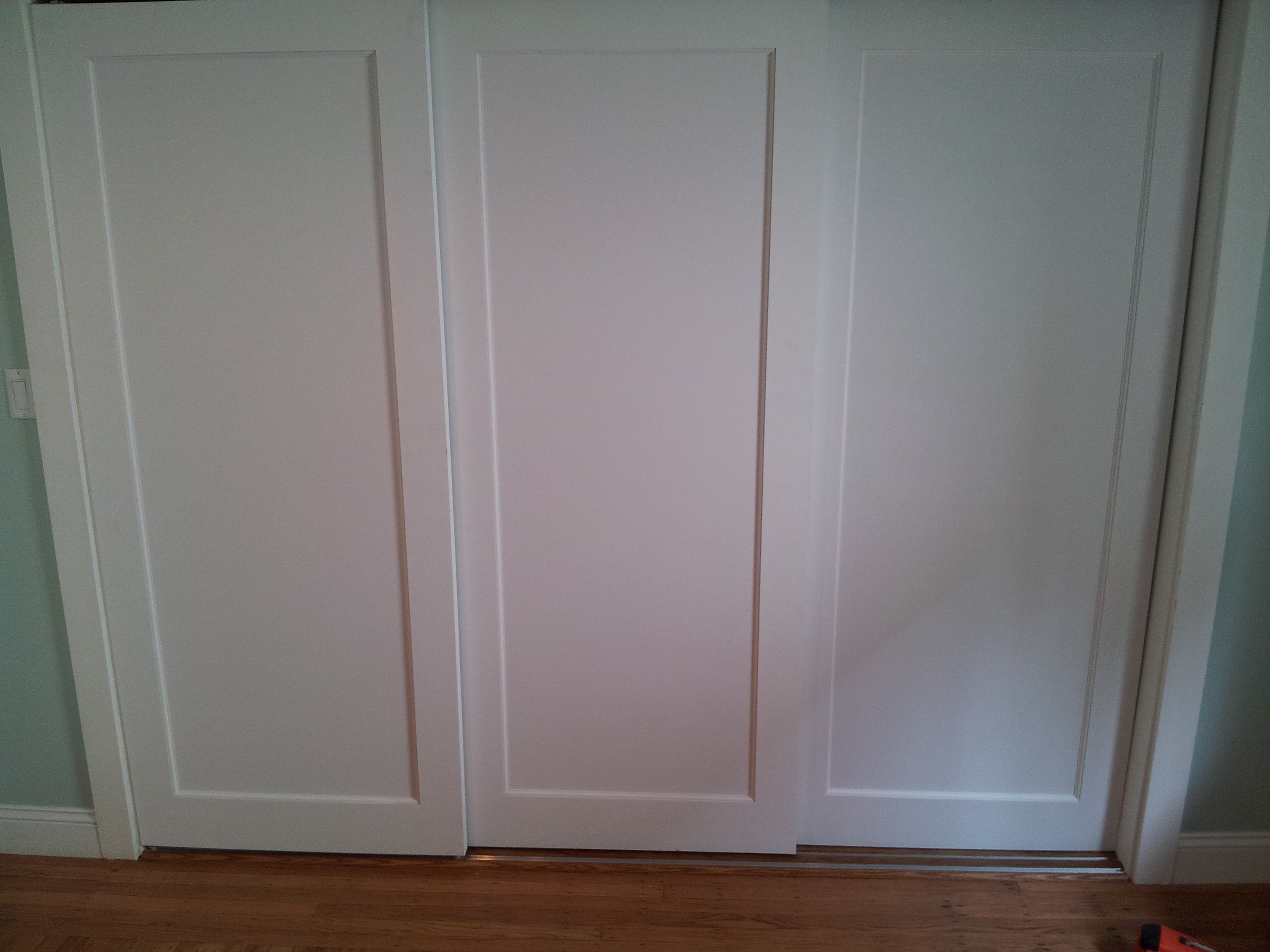 Three Panel Sliding Closet Doors