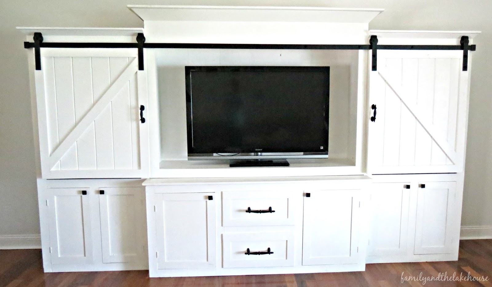 Tv Entertainment Center With Sliding Doorsfamily and the lake house shes here welcome home sliding barn