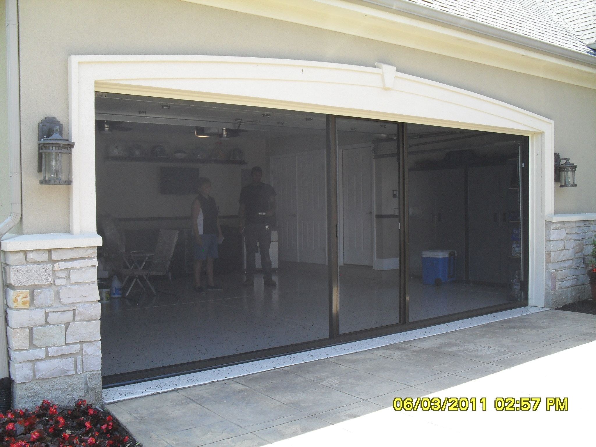 Two Car Garage Sliding Screen Door