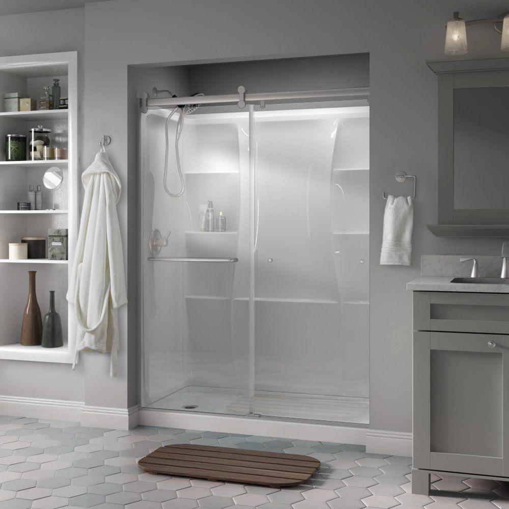 Contemporary Sliding Glass Shower Doorsdelta simplicity 60 in x 71 in semi framed contemporary style