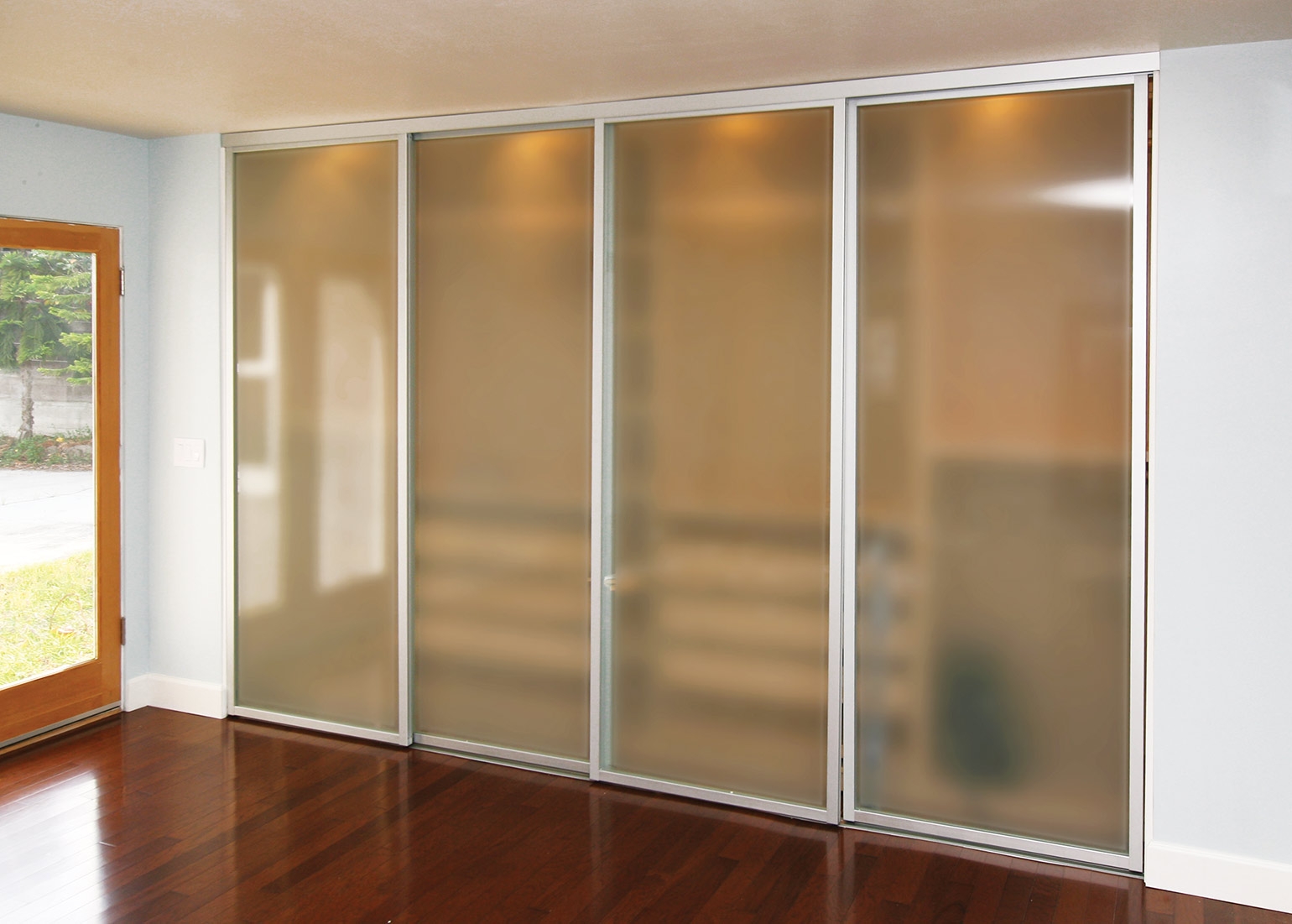 Etched Glass Sliding Closet Doors