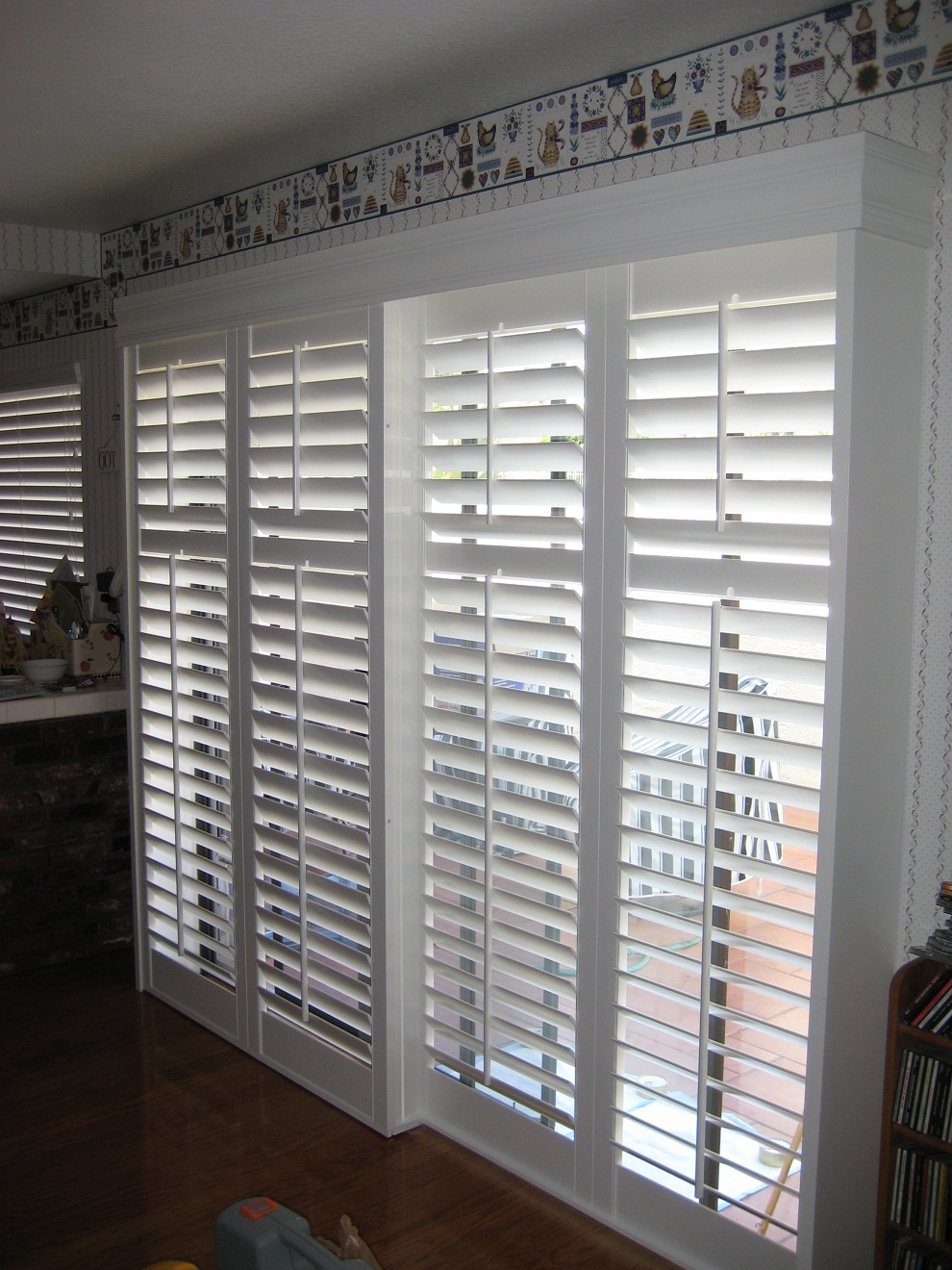 Faux Wood Shutters For Sliding Doorswood blinds for sliding glass door trending sliding door
