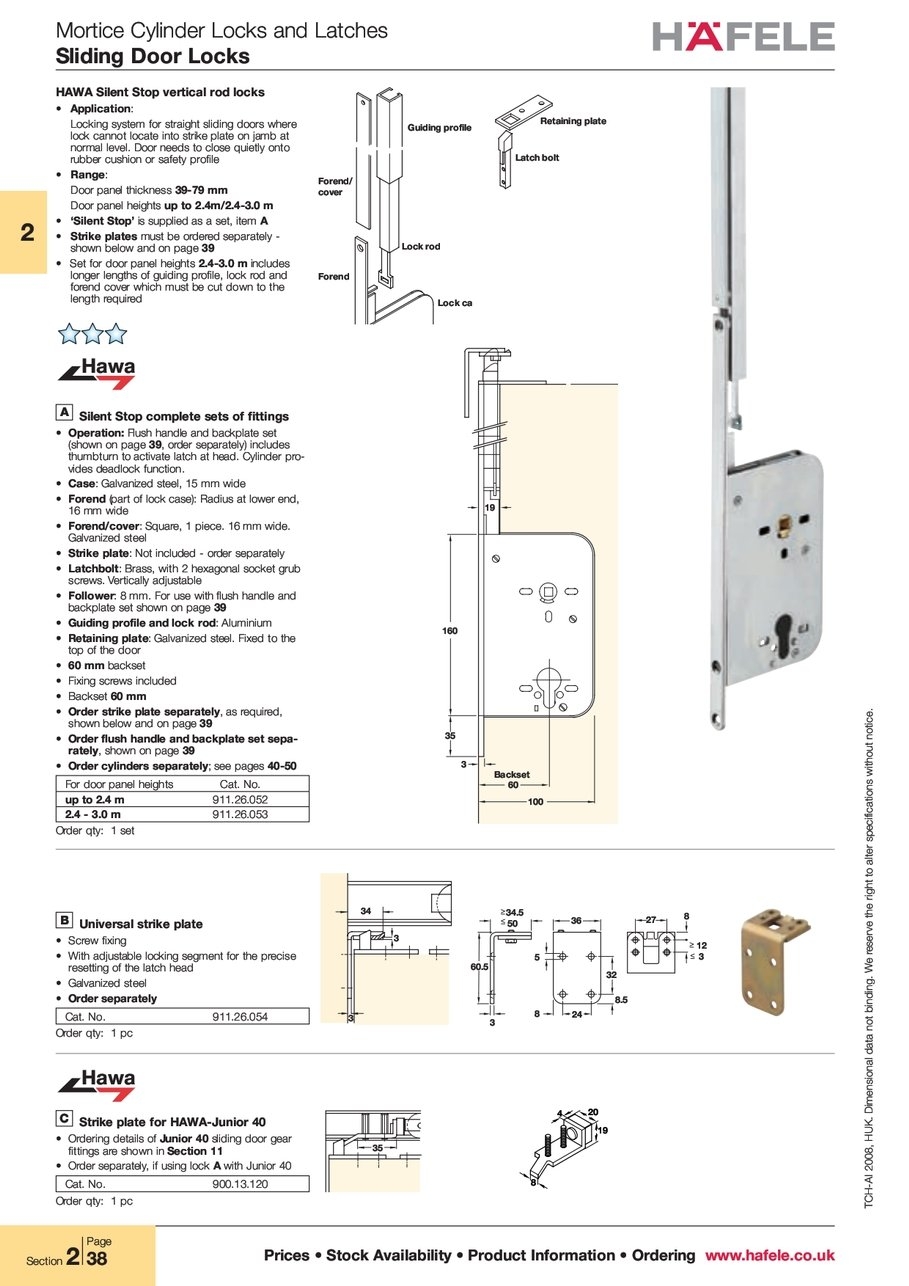 Hafele Glass Sliding Door Lock