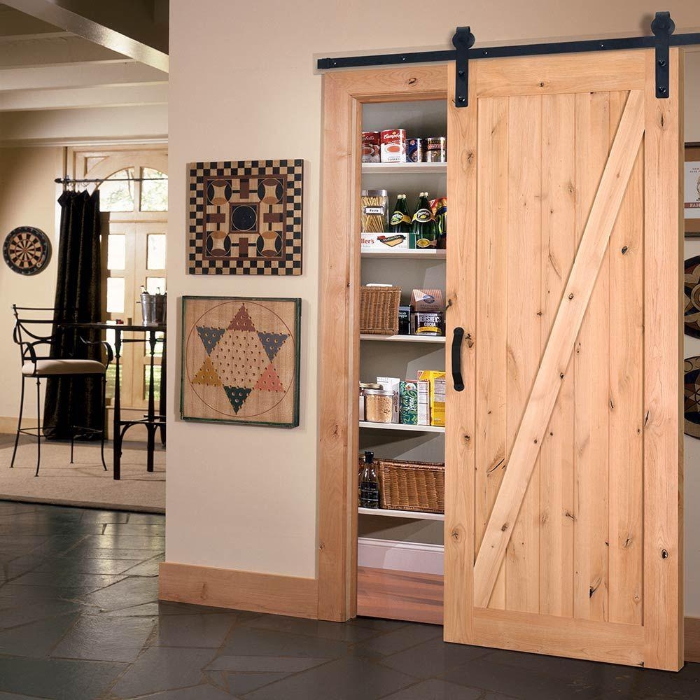 Pictures Of Interior Sliding Barn Doorsmasonite 42 in x 84 in z bar knotty alder interior barn door