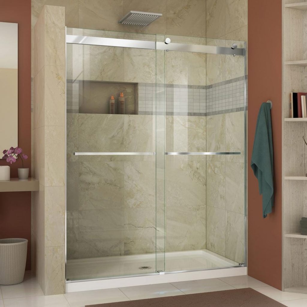 Semi Frameless Sliding Shower Doorsdreamline essence 56 to 60 in x 76 in semi frameless sliding