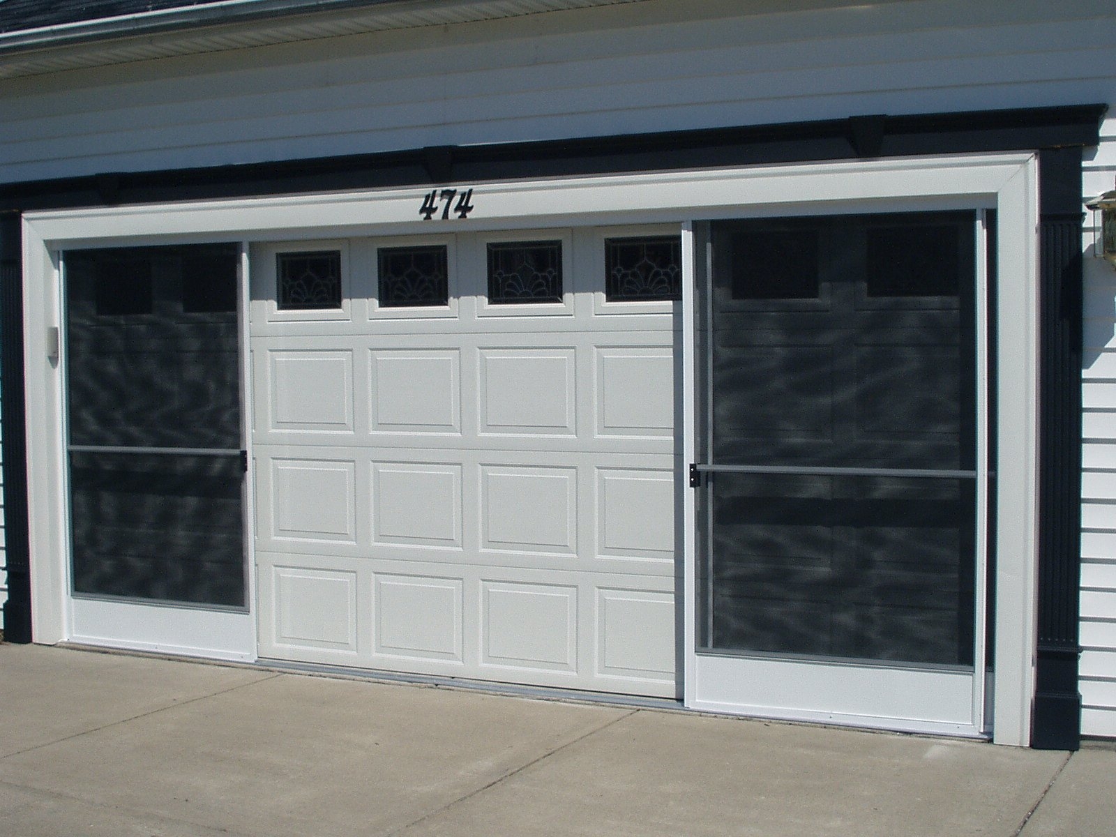 Sliding Two Car Garage Screen DoorsSliding Two Car Garage Screen Doors