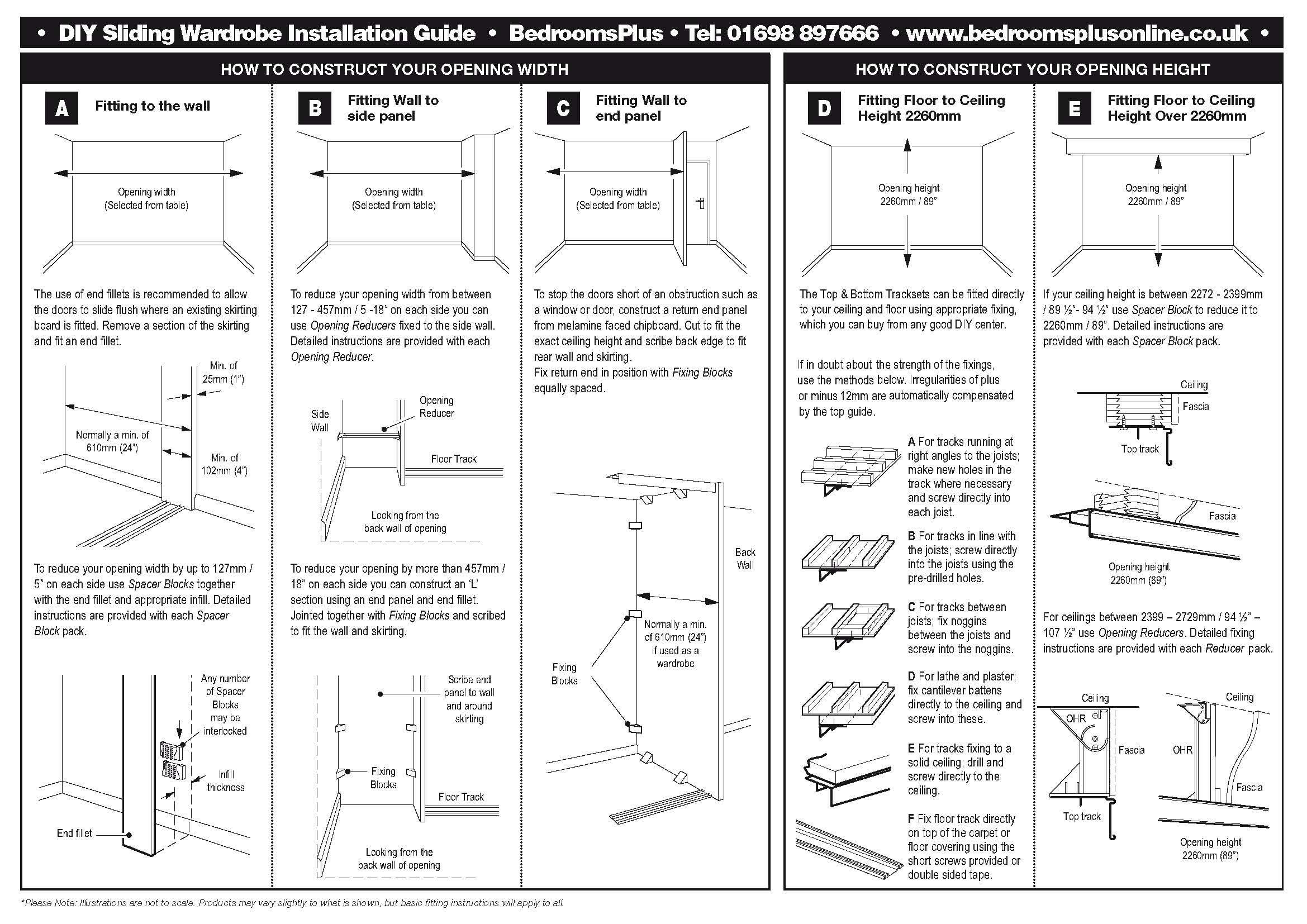 Stanley Sliding Wardrobe Door Track Set