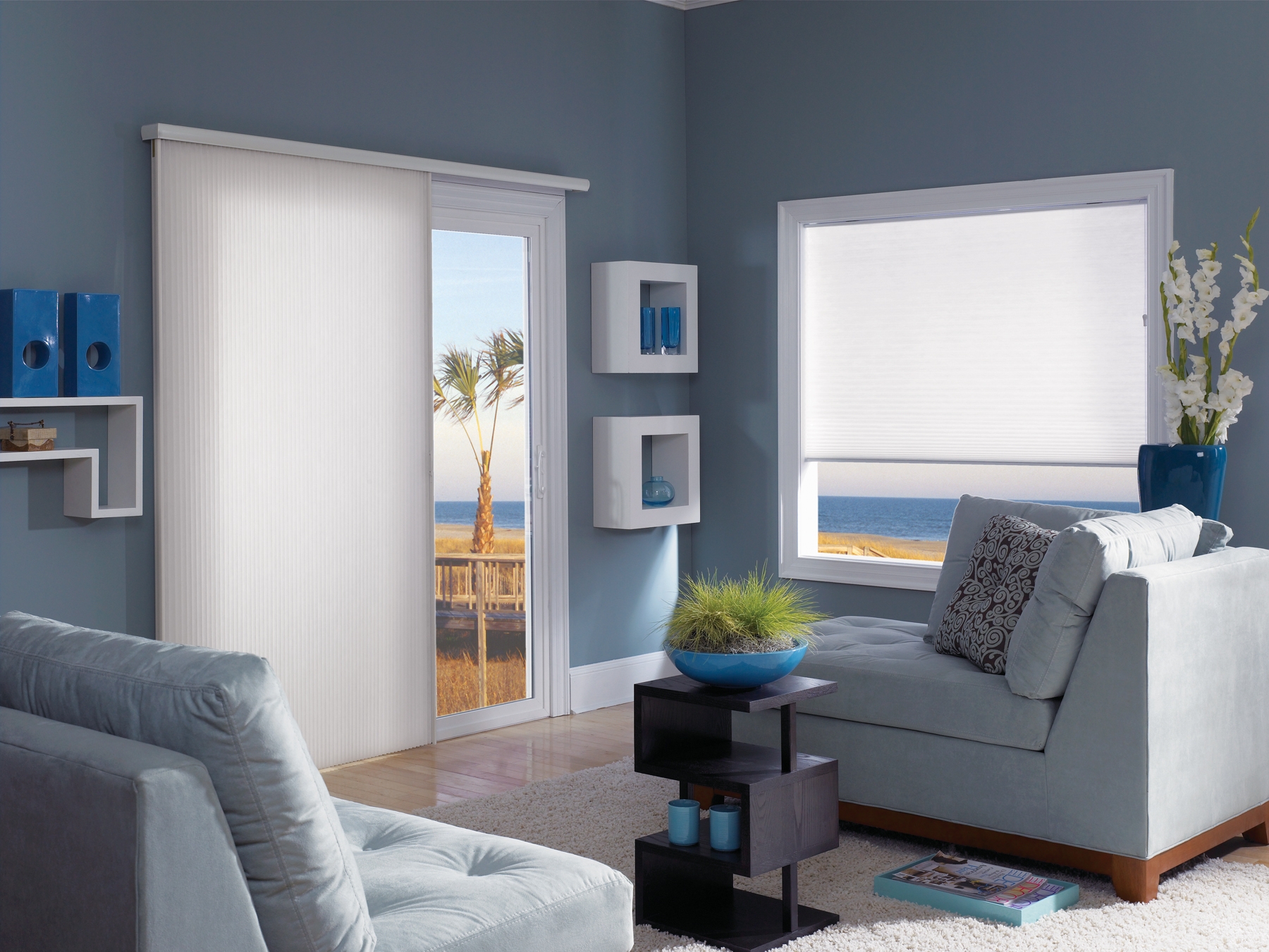 Vertical Cellular Shades For Sliding Doors