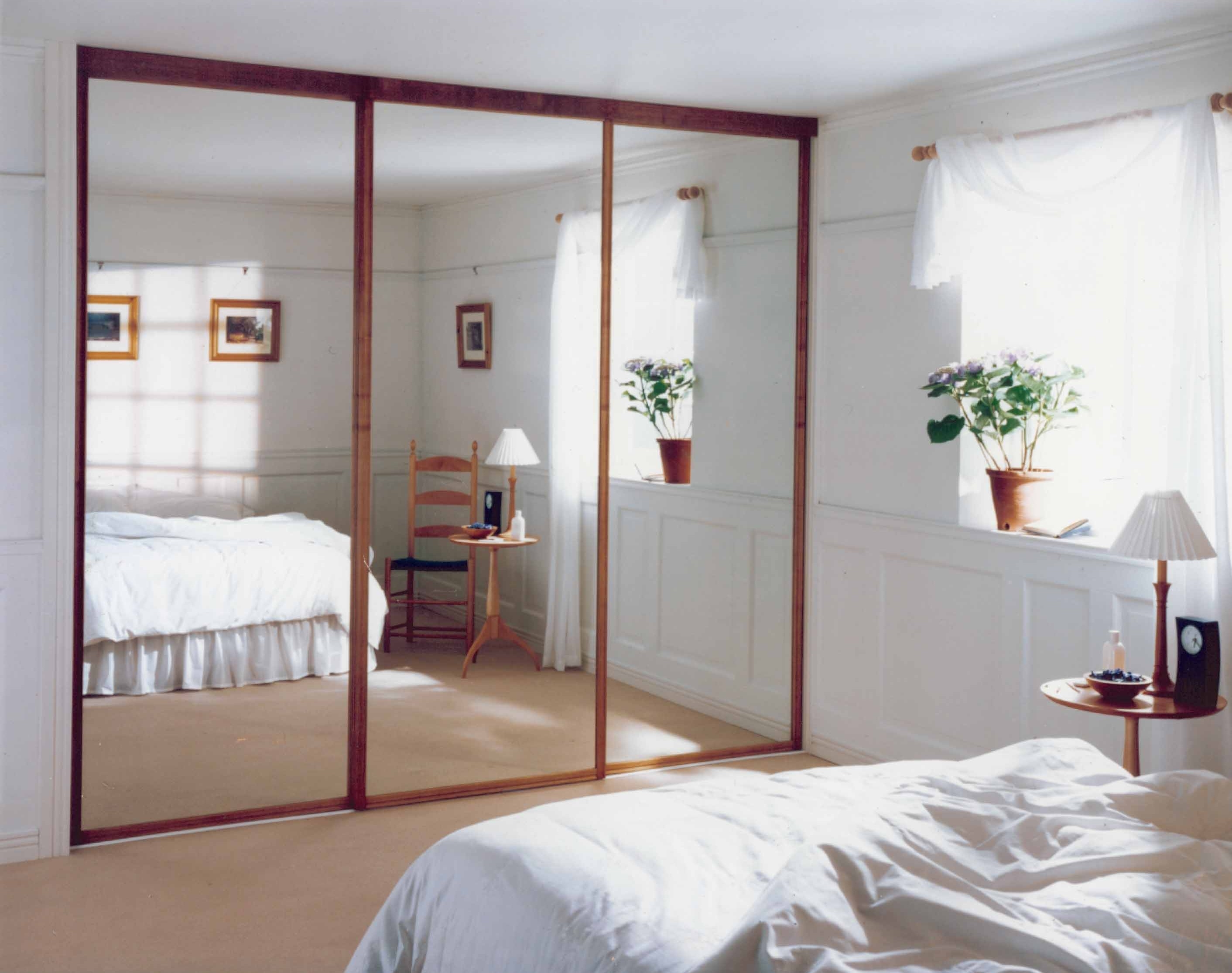 Bedroom Closet Mirror Sliding Doors
