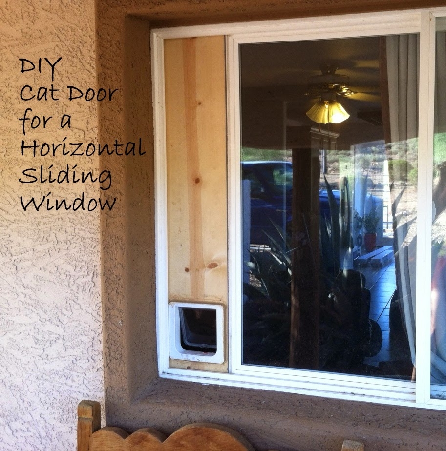 Cat Doors For Sliding Glass Windowsdown to earth diy cat door horizontal sliding window