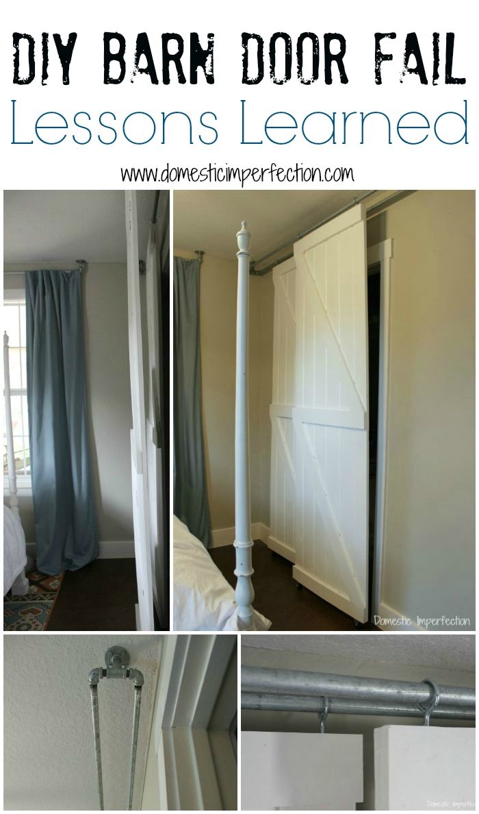 Overlapping Sliding Barn Doorsdouble pass sliding barn door system a diy fail domestic