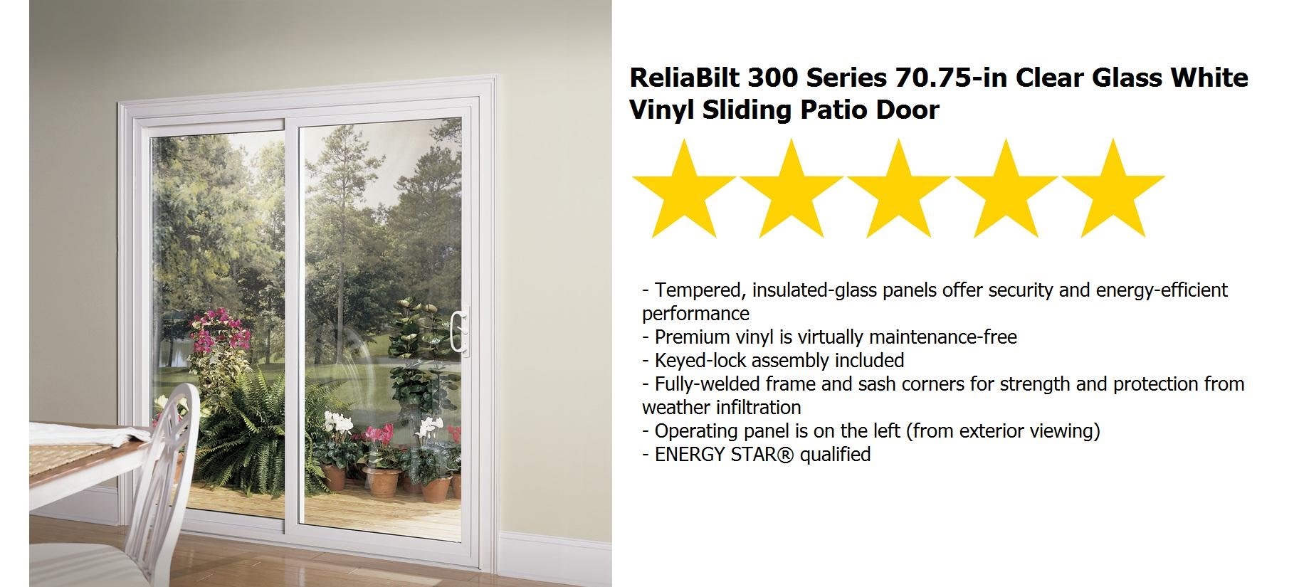 Reliabilt Sliding Glass Doors1825 X 825