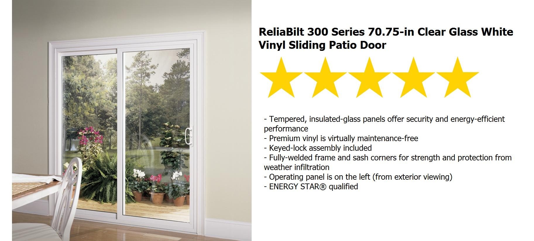 Reliabilt Sliding Patio Doors1825 X 825