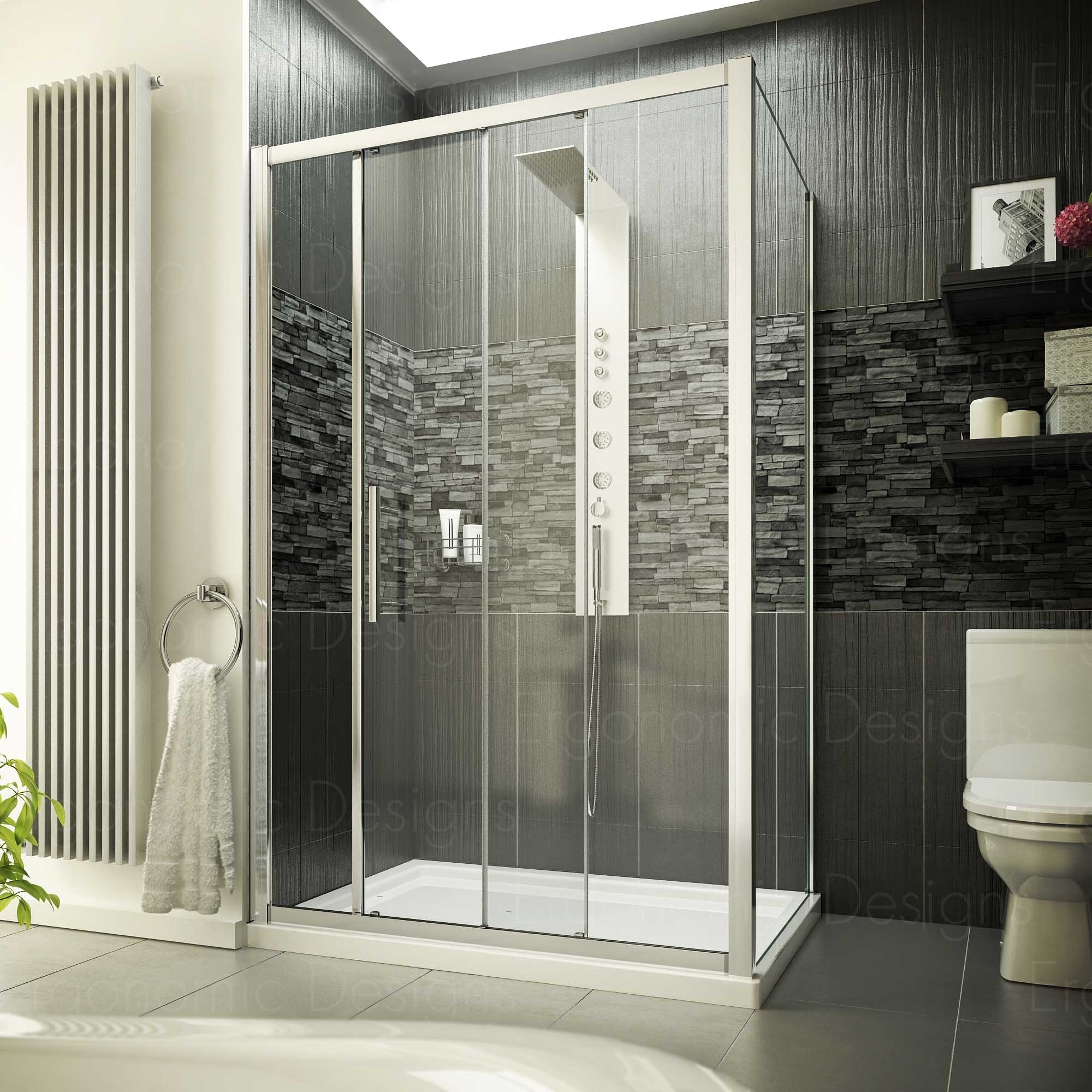Sliding Door Shower Enclosure 1200 X 700