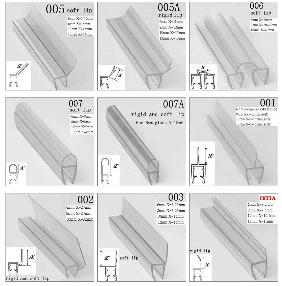 Sliding Shower Door Seal Strip