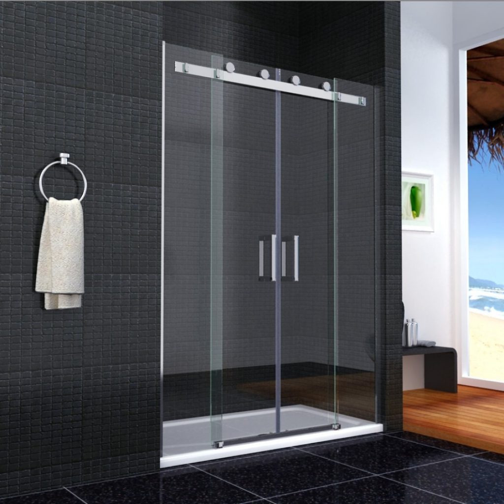 Double Sliding Door Shower Screenshower enclosure walk in sliding double door glass cubicle side