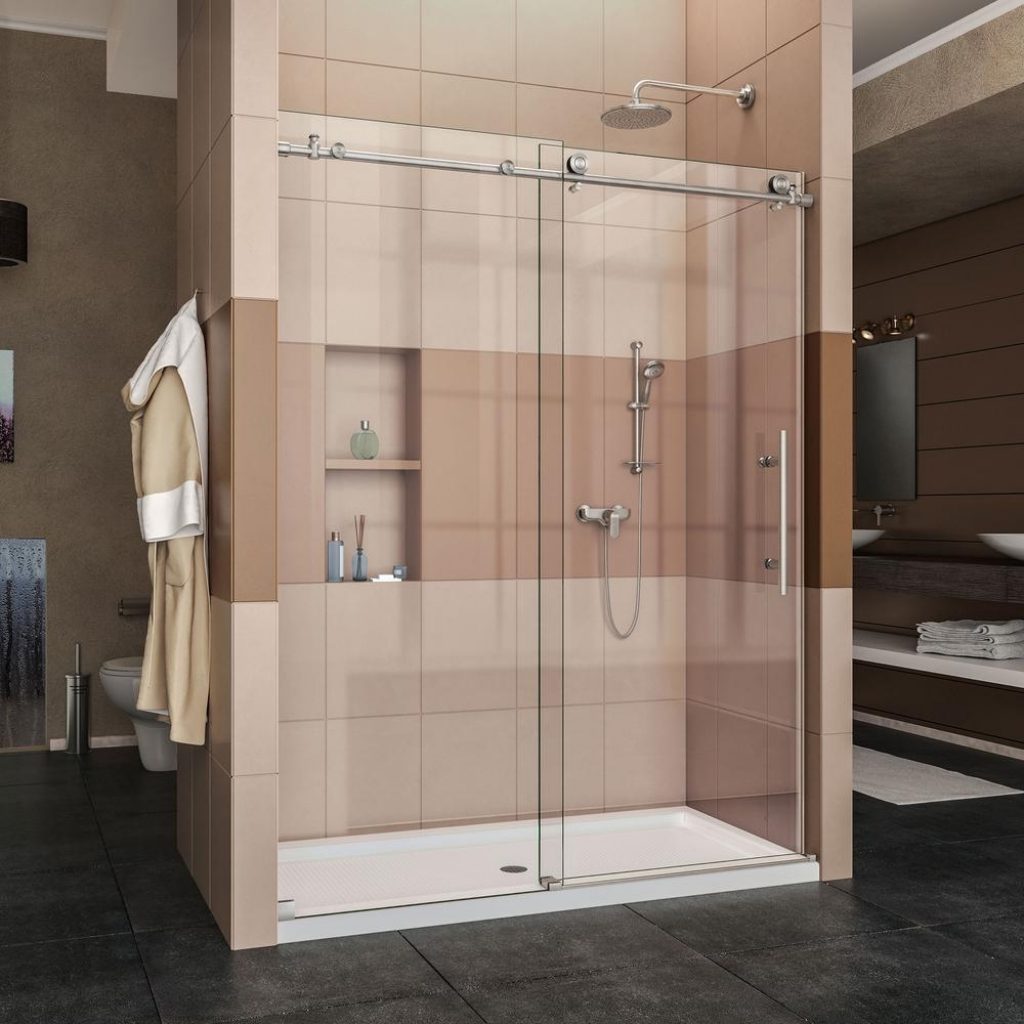 Frameless Sliding Bath Shower Doorsdreamline charisma 56 in to 60 in x 76 in frameless sliding