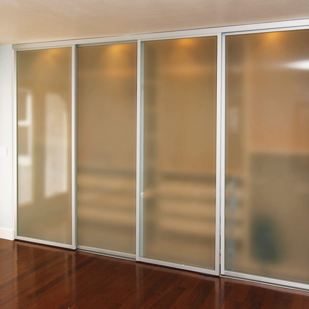 Frosted Glass Sliding Closet Doors