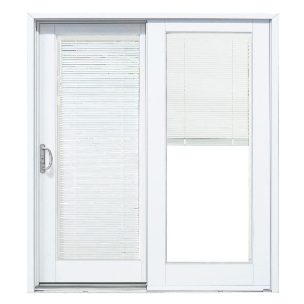 Pella Sliding Patio Door Blindsmp doors 72 in x 80 in smooth white left hand composite dp50