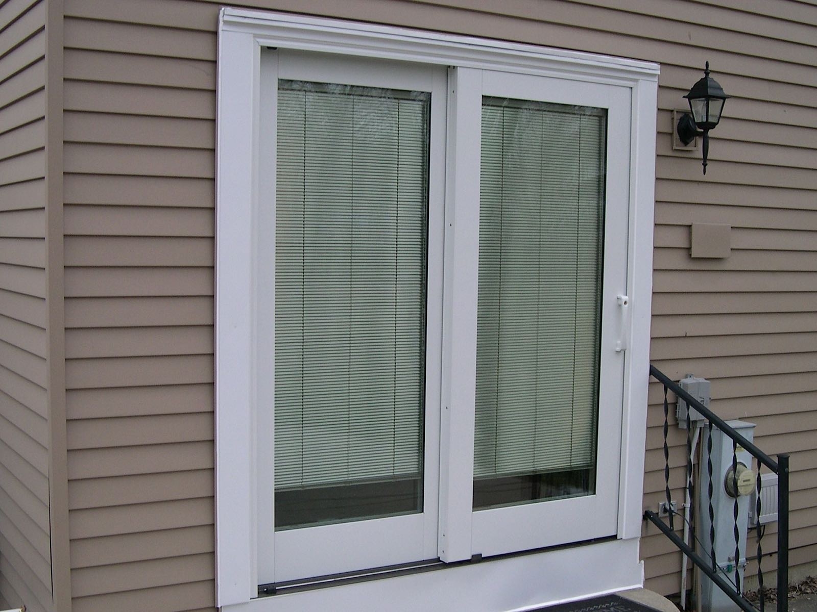 Pella Wood Sliding Patio Door With Blinds