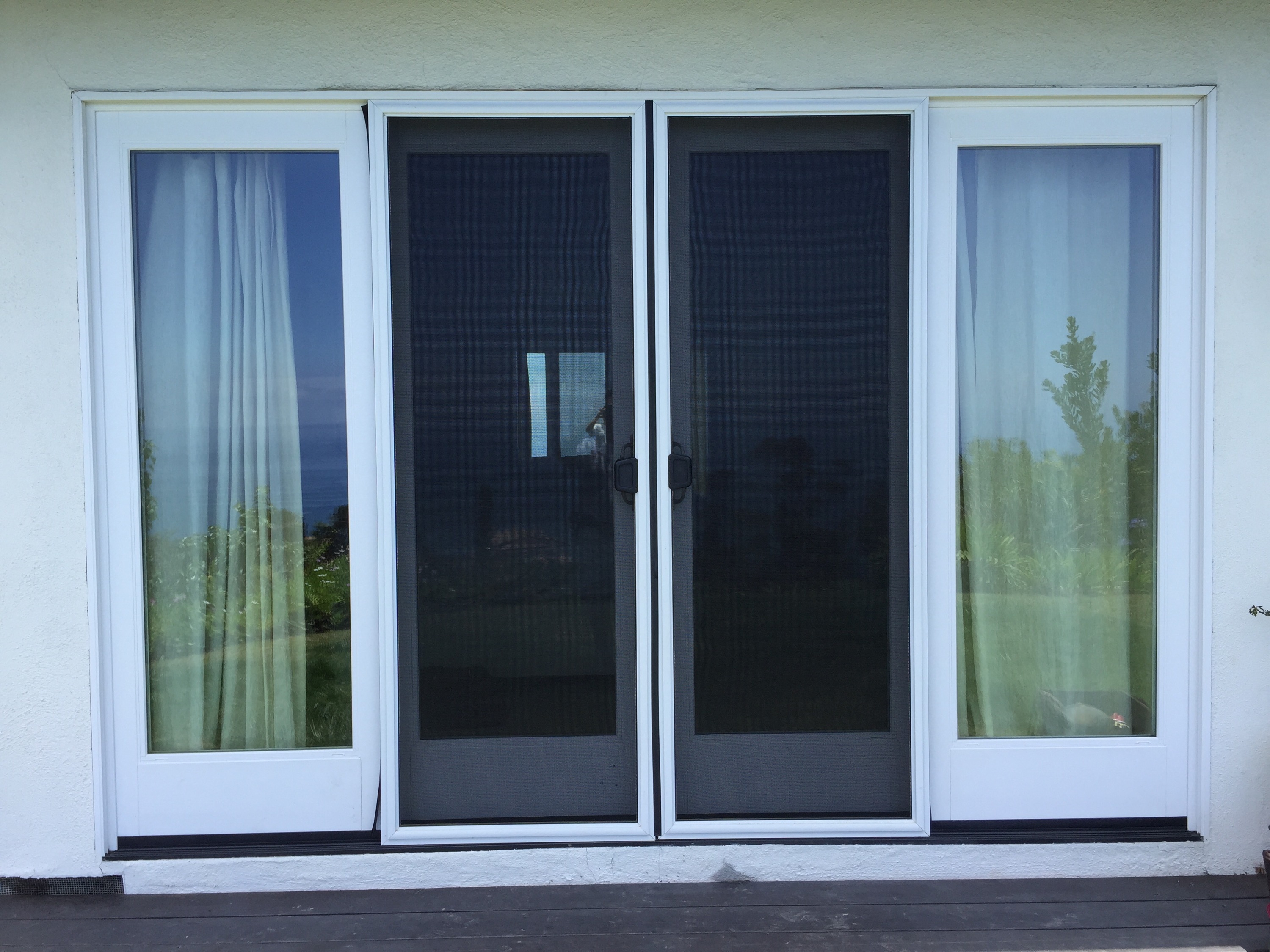 Sliding Screen Doorsdouble sliding screen door rescreening in malibu with pet screen