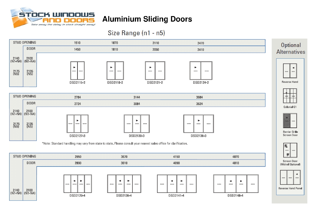 Standard Size Aluminium Sliding Doorsstandard sliding glass door size australia 28 images