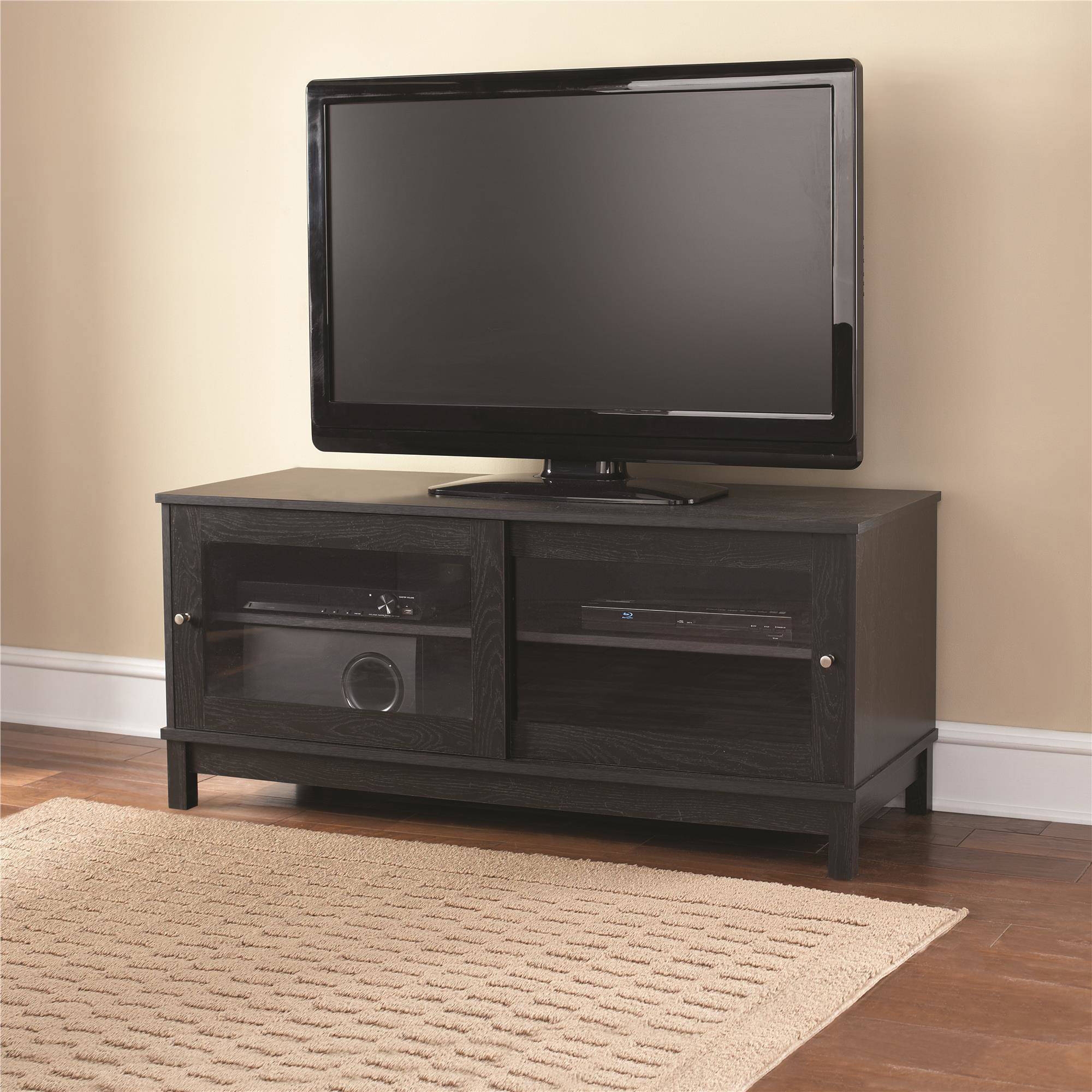 Tv Stand With Sliding Glass Doors For Tvs Up To 42Tv Stand With Sliding Glass Doors For Tvs Up To 42