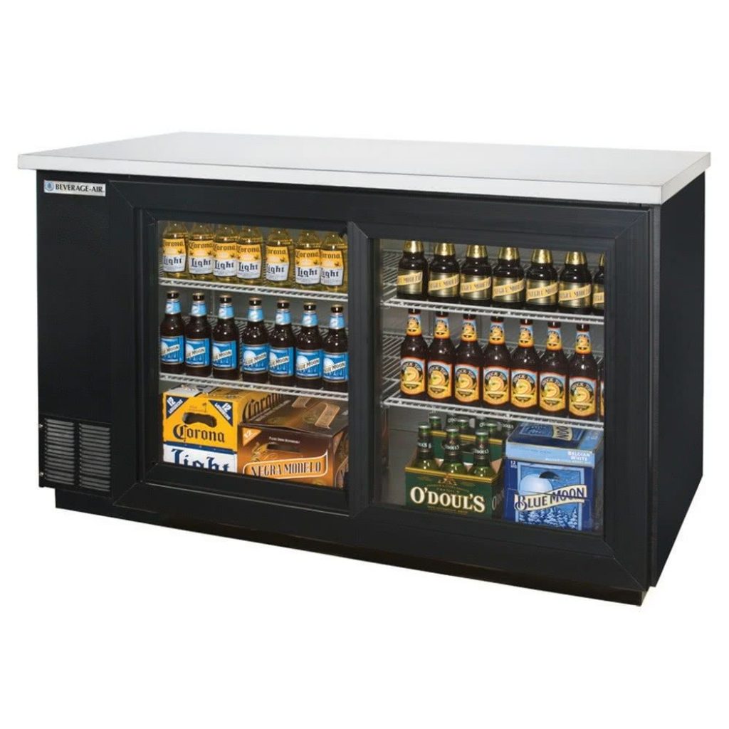 Beverage Air Sliding Door Coolerbeverage air bb58gsf 1 b led 58 black food rated sliding glass