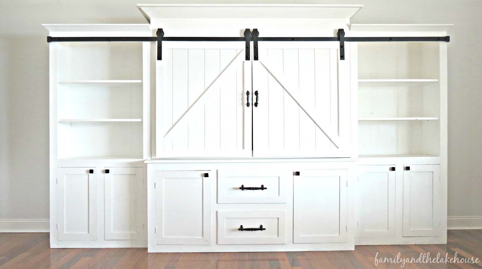 Entertainment Center Sliding Barn Doors