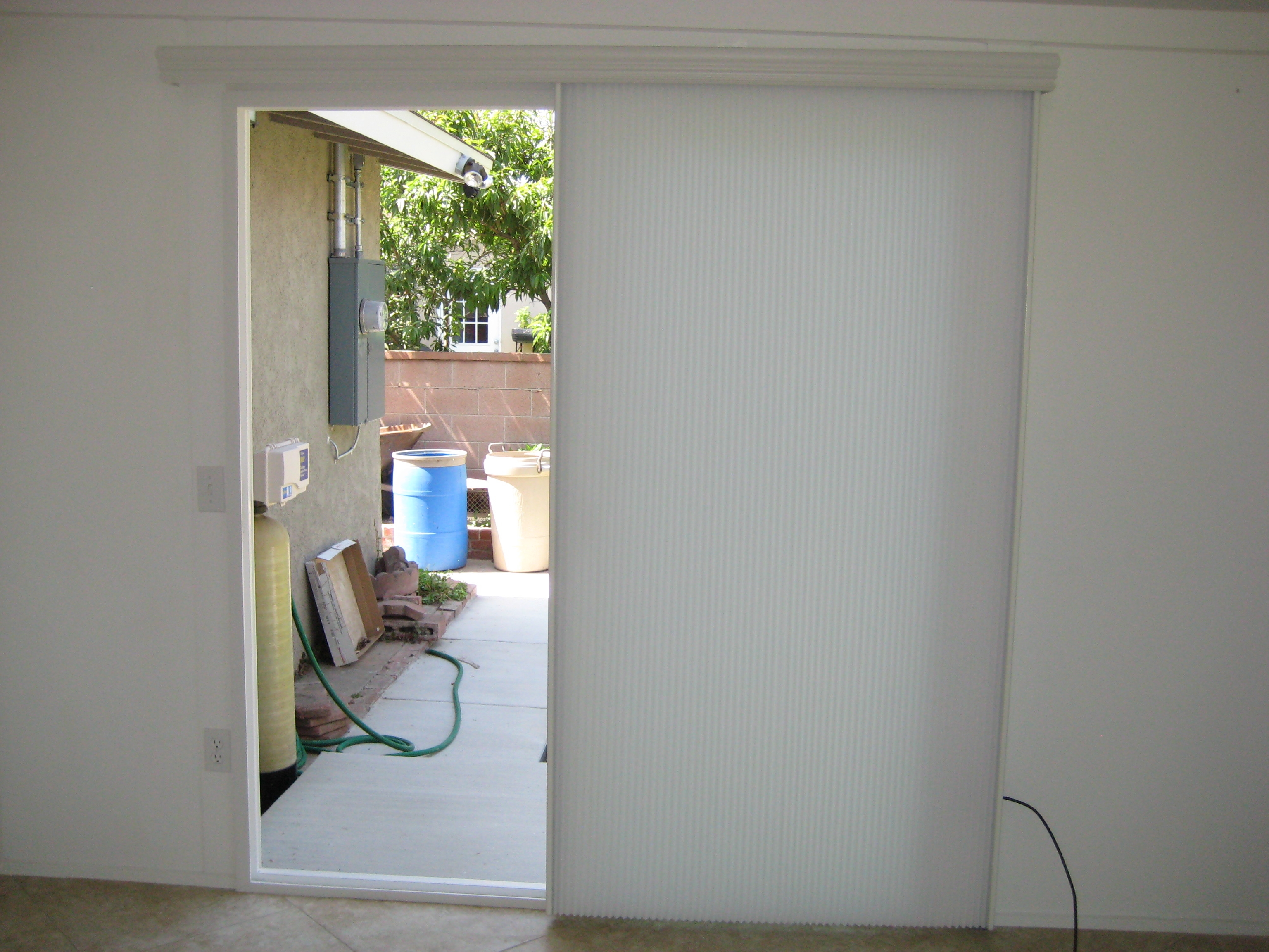 Horizontal Cellular Shades For Sliding Doors