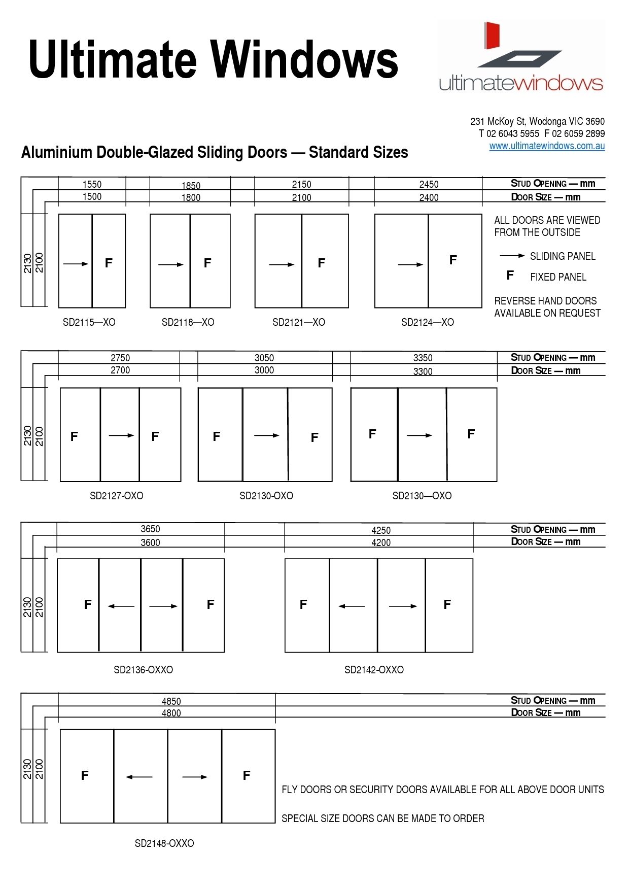 Standard Size Sliding Glass DoorsStandard Size Sliding Glass Doors