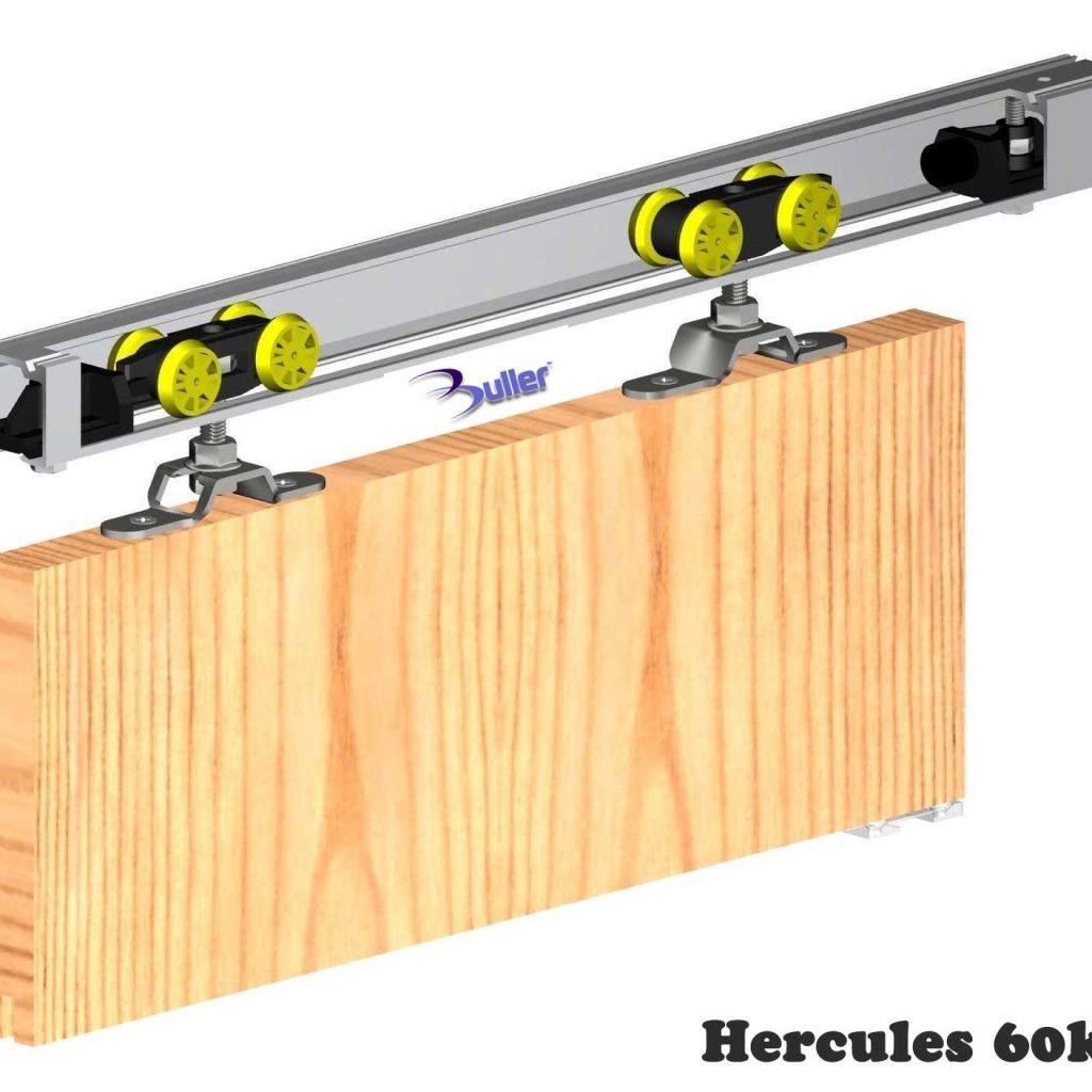 Top Hung Track Sliding Door Kithercules sliding door gear top hung track and rollers for 60kg