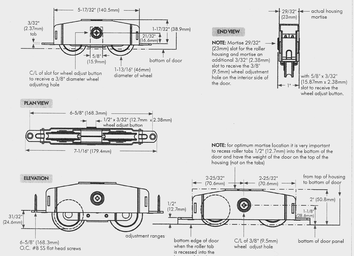 Industrial Sliding Door Bottom Rollersheavy duty bottom door track