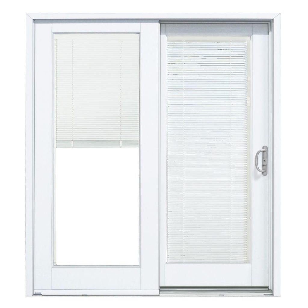 Sliding Glass Door Blinds Between Glassmp doors 72 in x 80 in smooth white right hand composite dp50