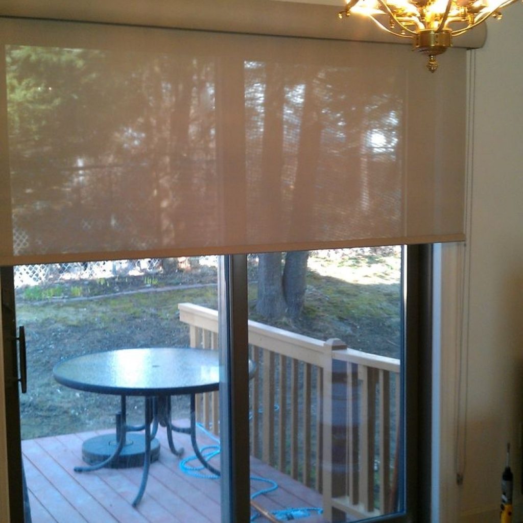 Sun Shades For Sliding Glass Doorssolar roller shade on a sliding door sliders and patio door