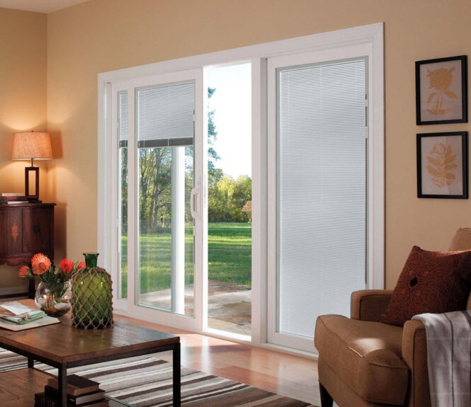 modern sliding door shades