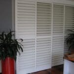 plantation shutter for sliding door
