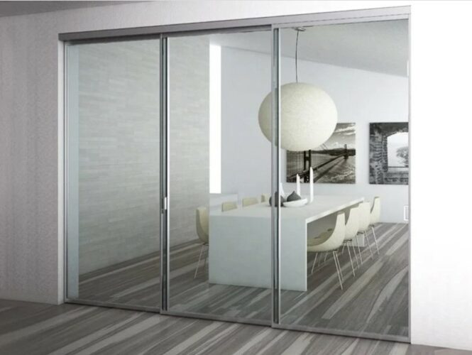 telescopic sliding door