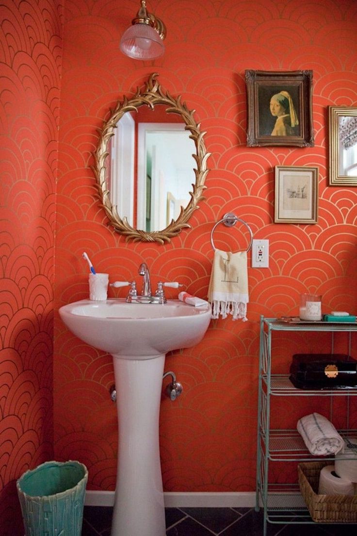 30+ Cozy Coral Color Ideas For Bathroom. Coral bathroom