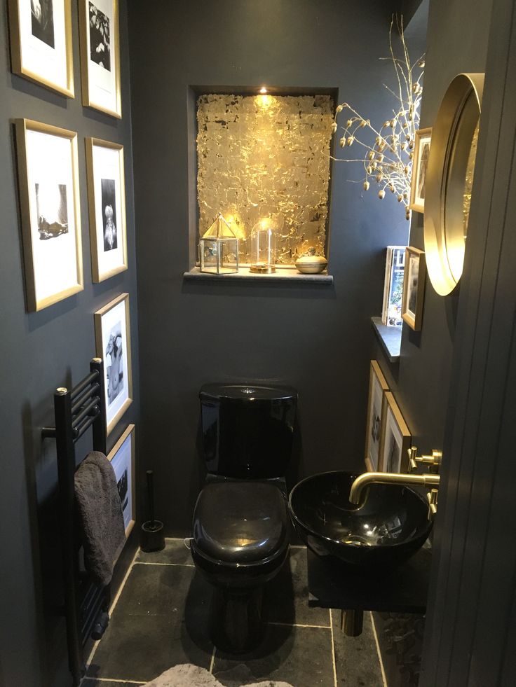 Black and gold bathroom idea Black and gold bathroom, Modern bathroom