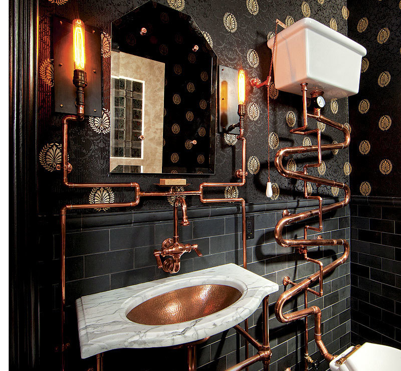A Loo Fit for Doctor Who Steampunk Bathroom Fine Homebuilding