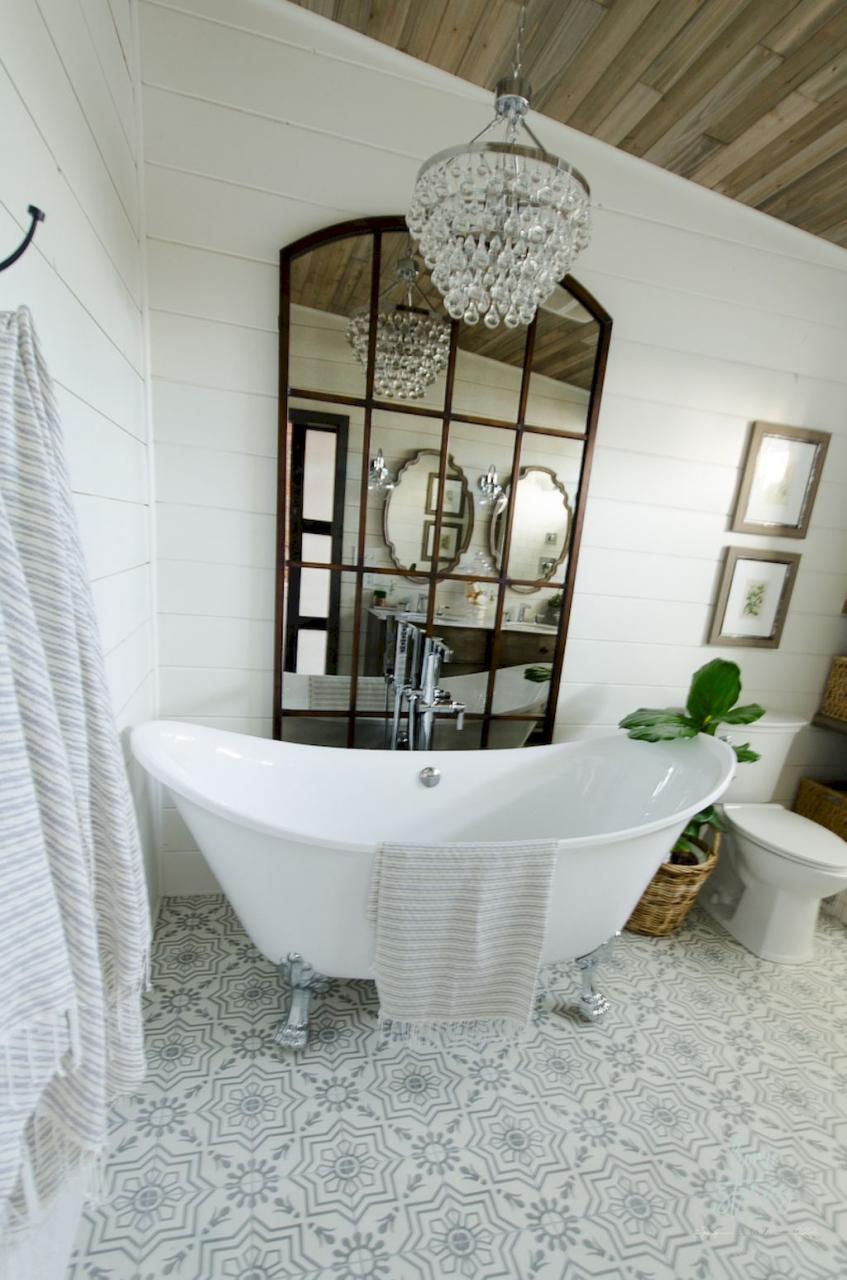 Awesome 150 Awesome Farmhouse Bathroom Tile Floor Decor Ideas And