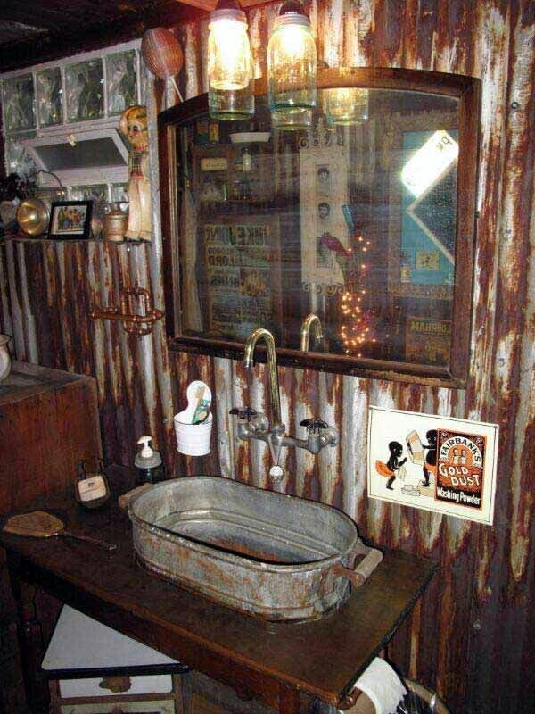 40 Clever Men Cave Bathroom Ideas Rustic Bathroom Designs, Rustic