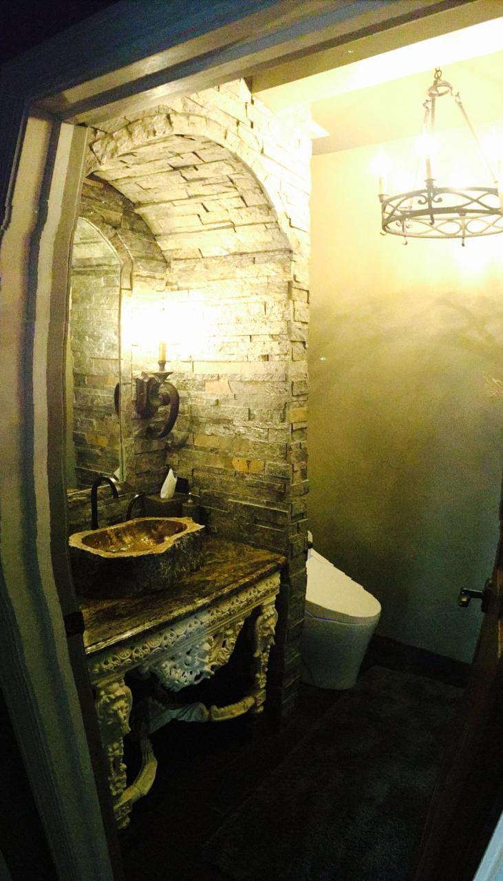 Pin on Our newly remodeled castle old world bathrooms