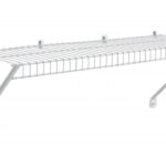 Rubbermaid 3ft x 12in White Fixed Mount Wire Shelf in the Wire Closet