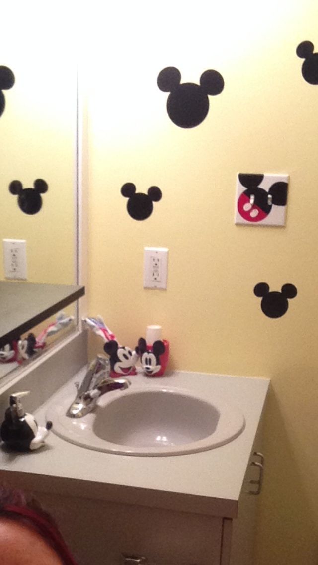 Mickey Mouse bathroom decor Girls bathroom Pinterest